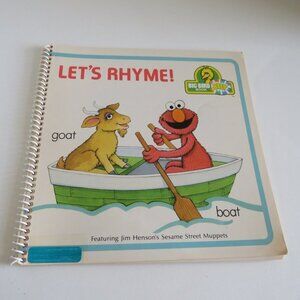 LET'S RHYME! Big Bird BEEP Book Spiral Bound 1989  [BOOK ONLY] VINTAGE